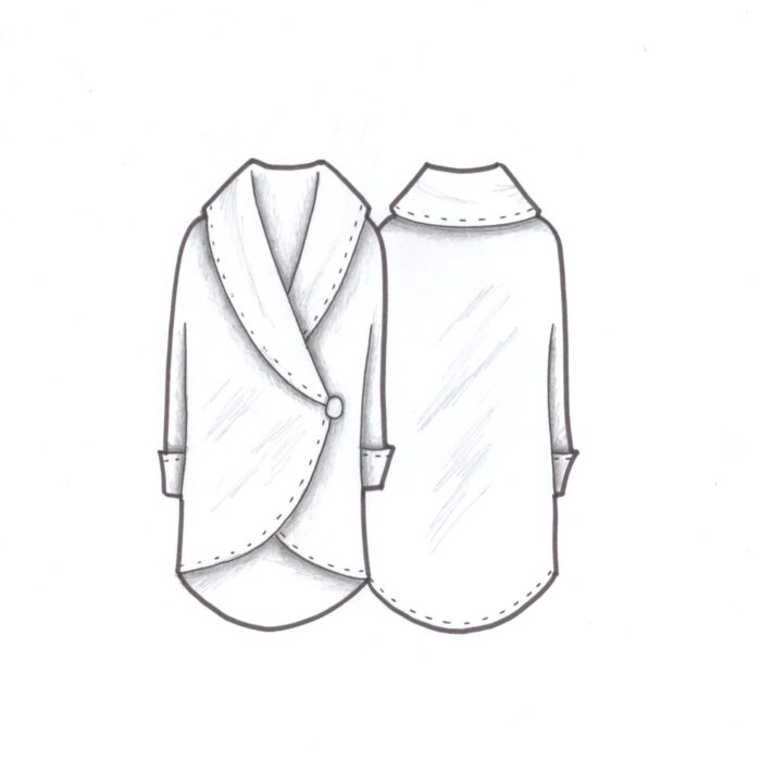 Patrones Abrigo Edith, abrigo invierno reversible, slow fashion, moda sostenible, la nina de paper, abrigo edith, abrigo manga murciélago, ropa a medida barcelona